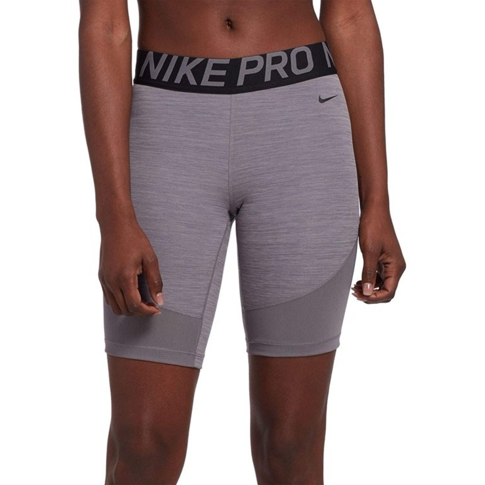 NWT New Nike Women`s Pro 8 Training Shorts Gunsmoke - XS - Picture 1 of 3
